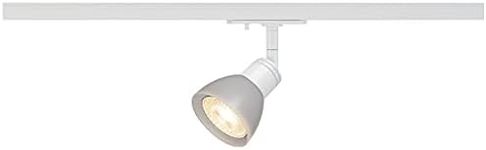 SLV Puria Track LED Spotlight 1-Phase Rotating and Swivelling Rail Spotlight, LED Spotlight, Ceiling Light, Rail System, Interior Lighting, 1P Lamp, GU10 QPAR51