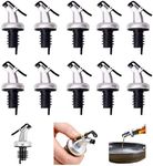 Cystarry 10 PCS Oil Pour Spouts, Olive Oil Vinegar Wine Dispenser with Leak-Proof Cap,Oil Bottle Stopper for Kitchen and Bar