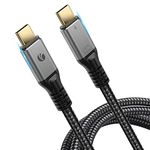 VCOM USB4 Cable for Thunderbolt 4/3, Fully Functional Support 240W Charging, 40Gbps Data Transfer, 8K@30Hz or Dual 4K@60Hz Video, Compatible with MacBook Pro iPad Galaxy S22 External SSD (1.2M)