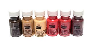 Krinjal Creations chalk acrylic paints with matte finish for Wood Canvas, Paper, Terracotta, Fabric, Decoupage, DIY Art & Craft, Combo of Shades of Red and Brown, Pack of 6, 20ml each