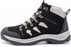 CC-Los Men's Waterproof Hiking Boots Work Boots Lightweight & All Day Comfort Size 6.5-13, Black, 8/8.5 UK