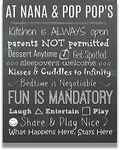 Grandparents House Rules art print Art Print - 11 x 14 Unframed wall art for Nana and Pop Pops