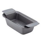 Rachael Ray 47364 Meatloaf Pan, 9" x 5", Gray