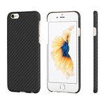 PITAKA Minimalist Case Compatible with iPhone 6 Plus/6s Plus 5.5", MagEZ Case Serie Aramid Fiber[Real Body Armor Material],Ultra Thin Lightest Strongest Durable Snugly Slim Fit - Black/Grey(Twill)