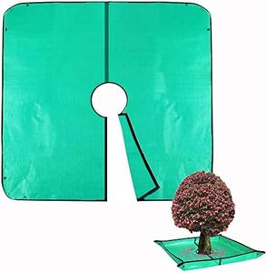 Landscape Pruning Tarp, 78.7“X78.7” Landscape Tarp for Trimming with 12 inch Hole, Pruning Trees Waterproof Tarp, with Corner Buckles, can Stand Up Fasten around Trees and Shrubs