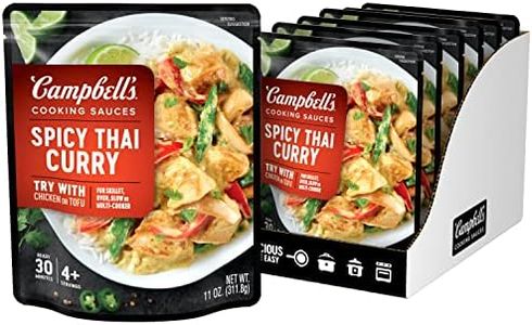 Campbell's Cooking Sauces, Spicy Thai Curry, 11 Oz Pouch (Case of 6)