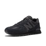 New Balance mens 574 Core Sneaker, Black/Black, 10 US