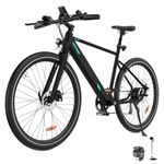 HITWAY Electric Bicycle, 700C Electric Bike for Adults, Commute Trekking E-bike E Mountain Bike with 36V12Ah Removable Li-Ion Battery, 7 Speed, range 40-80km