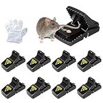 Mouse Trap Indoor, Mouse Traps for Small Mice and Mouse, Reusable Rat Traps Indoor, Safe and Quick, Outdoor Indoor Mouse Catcher, 8 Pack