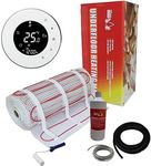 Nassboards Premium Pro Electric Underfloor Heating Mat Kit 200w - 2m² - Featuring Intelligent Control Black WiFi Enabled Beca Thermostat Compatible with iPhone, Android, Alexa, Google Home and Siri