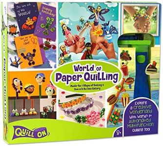 Quill On World of Paper Quilling with Electric Quilling Tool | Paper Quilling Kit | Crafts for Girls Ages 8-12 | Craft Kit for Kids 10-12 | Birthday Gift for 8,9,10,11,12 Year Old Girls and Boys