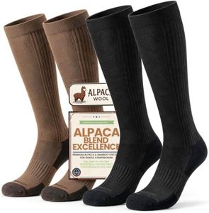 kelvna Alpaca Compression Socks for Men & Women, 15-20 mmhg for Flying