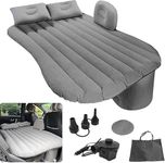 CUATRO Car Inflatable Bed with Pump & 2 Air Pillow|Quick Inflatable Back Seat Bed|Car Inflatable Mattress|Car Bed Mattress|Car Bed for Kids,Travel,Trip,Camping,Picnic,Pool & Beach (Greyy)