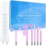 High Frequency Facial Wand - Uaike 6 in 1 Violet Portable Handheld High Frequency Facial Machine with 6 Pcs Purple Glass Tubes - at Home Face Skin Wand Device for Neck/Body/Hair/Face