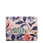 Vera Bradley Women's Cotton Riley Compact Wallet with RFID Protection, Paradise Coral, One Size