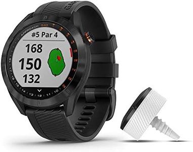 Garmin Approach S40 Bundle, Stylish GPS Golf Smartwatch, Includes Three CT10 Club Trackers, Black