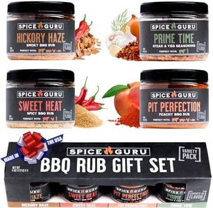 Spice Guru BBQ Rub Set - 4 Flavor BBQ Seasoning Set - Gifts for Men Who Cook - Dad Gifts for Dad - Men Gifts - Birthday Gifts for Men - BBQ Grilling Accessories - Grilling Gifts for Men
