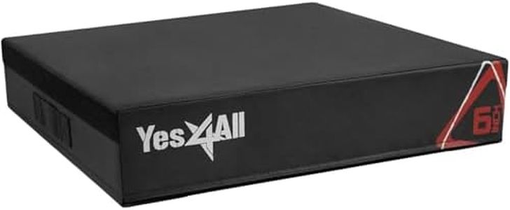 Yes4All Stackable Soft Plyo Box, Adjustable Plyometric Jump Box for Plyometric Exercises, HIIT, Conditioning - Black - 6"
