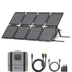 BigBlue 60W Portable Compact Solar Panel with PD 45W USB-C, 20W USB-A, DC Ports for Power Stations, Cellphones, Power Banks, Tablets, IP68 Waterproof, Foldable Camping Solar Charger with Kickstand