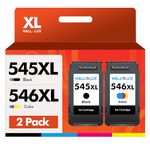 HALLOLUX PG-545XL CL-546XL Ink Cartridges, BK/C/M/Y multipack, Replacement for Canon 545 and 546 XL for Pixma MG3050 MG2500 MG2550S TS3150 TS3350 MG2555S TR4550 MG2950 MG2450 MG3053 MX495