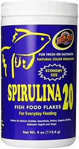 Zoo Med Spirulina 20 Flake Fish Food, 4-Ounce