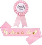 2pcs Pink Mom to Be Sash Mummy to Be Sash, Mum to Be Sash, Baby Shower Sash Mother to Be Decoration Mum to be Gifts Party Accessories for Her