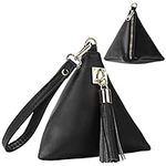 Women Leather Clutch Wallet Triangl