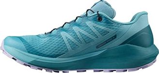 Salomon Women's Sense Ride 4 Trail Running and Hiking Shoe, Delphinium Blue/Mallard Blue/Lavender, 10 US