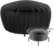 Fire Pit Covers Waterproof Round Fire Pit Cover 80cm Anti-UV Firepit Cover