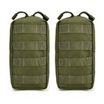 G4Free 2 Pack Tactical Molle Pouches Compact Utility Gadget Gear EDC Pouch Small Pack Waist Bag Chest Vest Saddlebag for Outdoor Camping Hiking Trekking