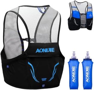 TRIWONDER Hydration Vest 2.5L Ultra Trail Running Backpack Hydration Pack Marathon Vest Lightweight Outdoor Hiking Cycling Daypack ([2.5] Blue & Black - with 2 Soft Water Bottles, L/XL - 102-115cm)