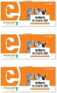 Vivaldis Entero Secure - BD | Natural Probiotics Based Cat and Dog Supplement with Neem & Papaya Enzymes for Digestion and Healthy Stomach | for Dogs & Cats. Pack of 30 Tablets