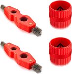 WADY Copper Pipe Cleaner and Reamer Value Set 4 Pieces Copper Pipe Cleaner Inner-Outer Reamer Pipe and Tube Deburring Reamer Tubing Chamfer Tool for Plumbing Installation Soldering Copper Pipes