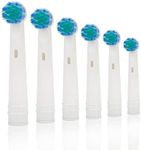 Voom Sonic Oral B Compatible Replacement Brush Heads Advanced Bristle Technology Soft Dupont Nylon Bristles Oral Care - Pack of 6, Whitepack of 6, VM-22049