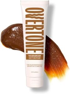 Overtone Daily Color Depositing Conditioner For All Hair Types: 4.5oz Temporary Coloring Conditioner w/Shea Butter & Coconut Oil - Refresh Color & Prevent Fading - Vegan & Cruelty-Free, Golden Brown