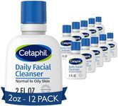 Cetaphil Face Wash, Daily Facial Cleanser for Sensitive, Combination to Oily Skin, NEW 2 oz 12 Pack, Gentle Foaming, Soap Free, Hypoallergenic