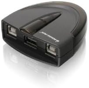 IOGEAR 2-Port USB 2.0 Automatic Printer Switch, GUB231 , Black