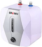 GEESEN 1500W 8L 110V US Plug Compact Size Instant Electric Tank Home Hot Water Heater Kitchens Hair Salons IPX4 Mini Instant Tankless Shower for Kitchen Bathroom 2.5 Gallon