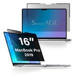 SenseAGE Magnetic Privacy Screen Filter for MacBook Pro 16 inch, Easy On/Off Anti-Blue Light, Anti-Glare Privacy Screen Protector, Compatible with Apple Mac Laptop 16 inch (2019)