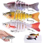 Robotic Fishing Lure - Bionic Swimming Bait, 3D Swimming Bait for Freshwater & Saltwater, Fishing Lures for Bass Trout, Robotic LureThat Swim by Itself (3 Lures)