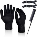 IKOCO Heat Proof Medium Glove Mitts for Hair Styling - 2Pcs for Flat Iron, Curling Wand, and Hot-Air Brushes