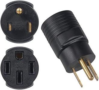 VJJB NEMA 6-50P to 14-50R 250V Compact 50 Amp 3 Prong Male Plug to 50 Amp 4 Prong Female Receptacle for Tesla Welder Generator EV Charger Power Cord Adapter Connector