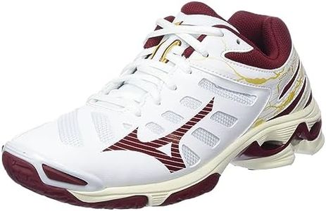 Mizuno Tensione D'onda, Scarpe da pallavolo Donna, Bianco Cabernet Mp Oro, 44.5 EU