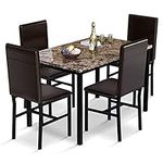 AWQM 5 Piece Dining Table Set for 4