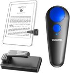 Vanwirel RF Remote Control Page Turner Compatible with Kindle Paperwhite Kobo eReaders iPhone iPad iOS Android Tablets Reading Novels Taking Photos Remote Control, Blacke +Blue, VAN01