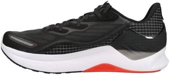 Saucony Men's Endorphin Shift 2 Running Shoe, Black/White, 8.5