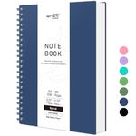 RETTACY Blank Notebook A4, Plain Note book 120gsm With 300 pages/150 Sheets for Drawing, Plastic PVC Hardcover, for Sketch Writing Women Men School, 21.5 x 27.9cm - NavyBlue