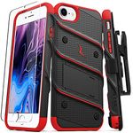 Zizo iPhone 8 Case/iPhone 7 Case [Bolt Series] w/ [iPhone 8 Screen Protector ] Kickstand [12 ft. Military Grade Drop Tested] Holster Belt Clip