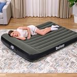 Air Mattress Bed Queen Inflatable Blow Up Airbed Floating Camping Sleeping Blowup Mat Pad Cushion Lounge with Built in Pump