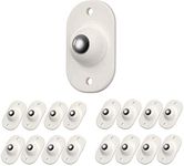 16 Pcs Mini Swivel Casters Wheels, Stainless Steel Self Adhesive,360 Degree Rotation Pulley, Universal Wheels at the Bottom of the Storage Box, Swivel Caster Wheels for Furniture Various Storage Boxes